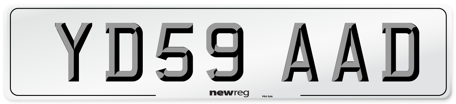 YD59 AAD Number Plate from New Reg